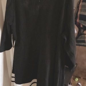 Black and off white dress